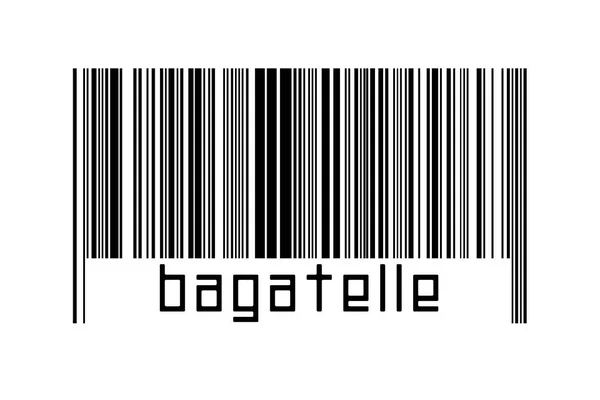 Barcode Witte Achtergrond Met Daaronder Inscriptie Bagatelle Begrip Handel Mondialisering — Stockfoto