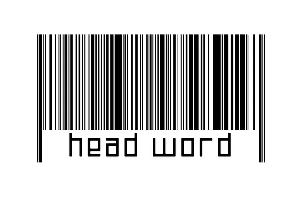 Digitalization Concept Barcode Black Horizontal Lines Inscription Head Word — Photo