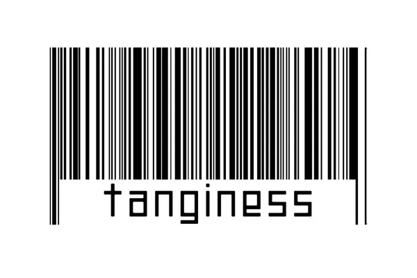 Digitalization Concept Barcode Black Horizontal Lines Inscription Tanginess — Stock Photo, Image