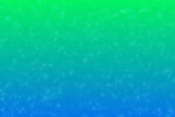 Verde Azul Abstrato Desfocado Fundo Com Estrela Forma Bokeh Spots — Fotografia de Stock