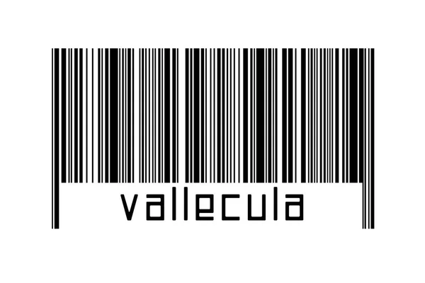 Barcode Auf Weißem Hintergrund Mit Inschrift Vallecula Unten Konzept Des — Stockfoto