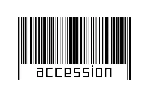 Digitalization Concept Barcode Black Horizontal Lines Inscription Accession — Photo