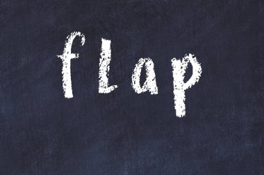 Üzerinde el yazısıyla yazılmış yazı kapağı olan kolej tahtası.