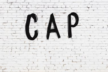 Beyaz tuğla duvara siyah boya ile yazılmış bir başlık..