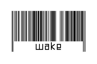 Dijitalleştirme kavramı. Altında yazı olan siyah yatay çizgilerin barkodu.