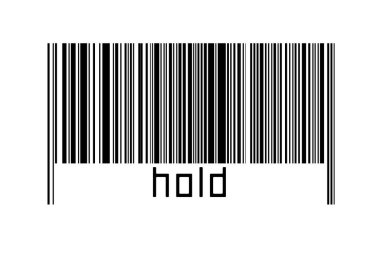 Altında yazı olan beyaz arkaplanda barkod. Ticaret ve küreselleşme kavramı