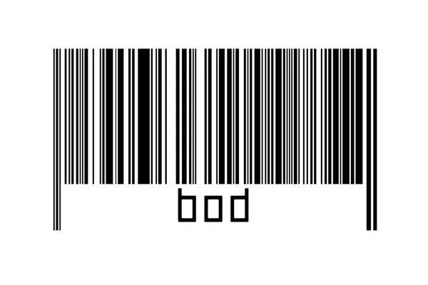 Digitalisierungskonzept Barcode Schwarzer Horizontaler Linien Mit Beschriftung Bod Unten — Stockfoto