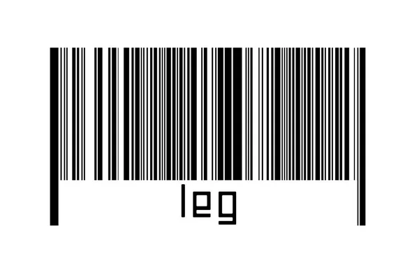 Digitalisierungskonzept Barcode Schwarzer Horizontaler Linien Mit Beschriftungsfuß Unten — Stockfoto