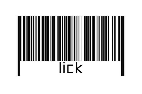 Digitalisierungskonzept Barcode Schwarzer Horizontaler Linien Mit Beschriftung — Stockfoto