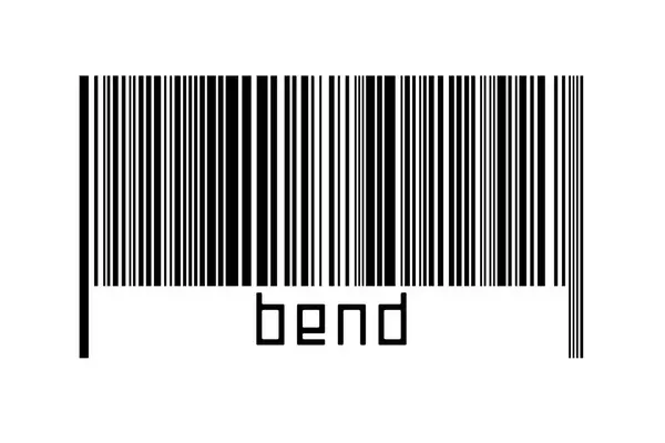 Ψηφιοποίηση Έννοια Barcode Μαύρο Οριζόντιες Γραμμές Επιγραφή Κάμψη Παρακάτω — Φωτογραφία Αρχείου