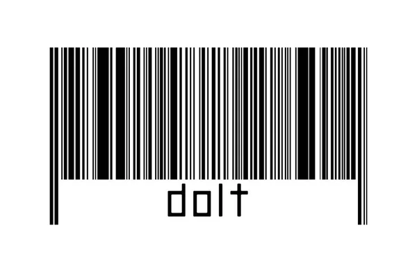 Barcode Auf Weißem Hintergrund Mit Inschrift Dolt Unten Konzept Des — Stockfoto
