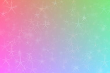 Pembe ve mavi soyutlanmış arka plan yıldız şekilli bokeh noktalarıyla