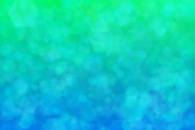 Altıgen şekilli arkaplan ve maviden yeşile geçiş ile soyut arkaplan.