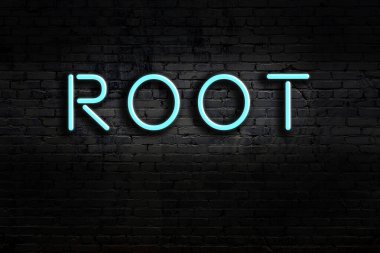 Geceleri duvarda neon levhası var. Yazı kökü