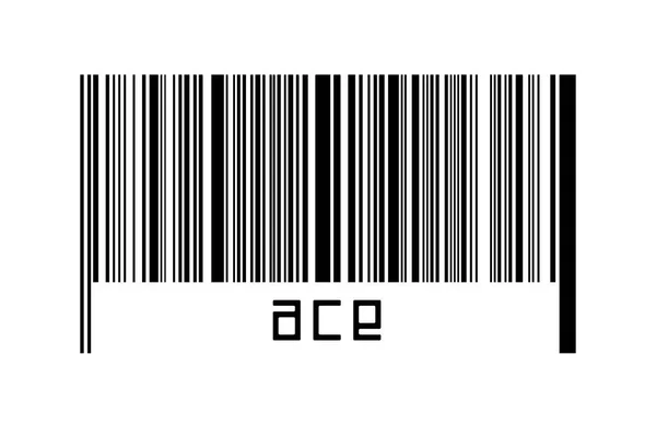 Digitalisierungskonzept Barcode Schwarzer Horizontaler Linien Mit Beschriftungs Ass Unten — Stockfoto