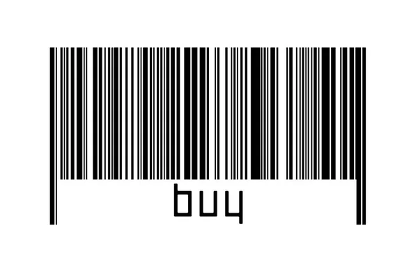 Barcode Λευκό Φόντο Επιγραφή Αγοράσουν Παρακάτω Έννοια Του Εμπορίου Και — Φωτογραφία Αρχείου