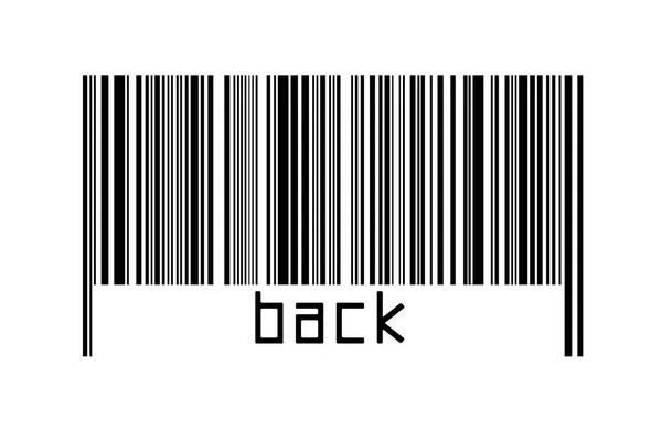 Digitaliseringsconcept Barcode Van Zwarte Horizontale Lijnen Met Daaronder Inscriptie — Stockfoto