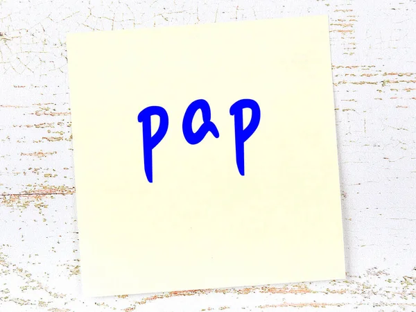 Konzept Der Erinnerung Über Pap Gelbes Klebriges Blatt Papier Auf — Stockfoto