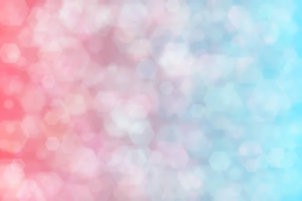 Rosa Azul Abstrato Desfocado Fundo Com Forma Hexágono Bokeh Spots — Fotografia de Stock