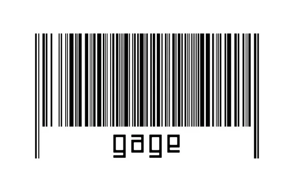 Digitaliseringsconcept Barcode Van Zwarte Horizontale Lijnen Met Daaronder Inscriptie Bagage — Stockfoto