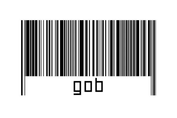 Digitalisierungskonzept Barcode Schwarzer Horizontaler Linien Mit Beschriftungstropfen Unten — Stockfoto