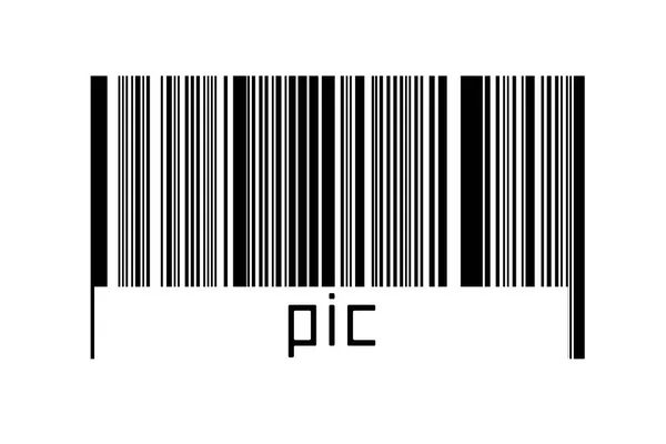 Barcode Λευκό Φόντο Επιγραφή Εικόνα Παρακάτω Έννοια Του Εμπορίου Και — Φωτογραφία Αρχείου