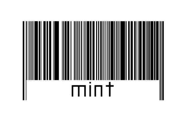 Ψηφιοποίηση Έννοια Barcode Μαύρο Οριζόντιες Γραμμές Επιγραφή Μέντα Παρακάτω — Φωτογραφία Αρχείου