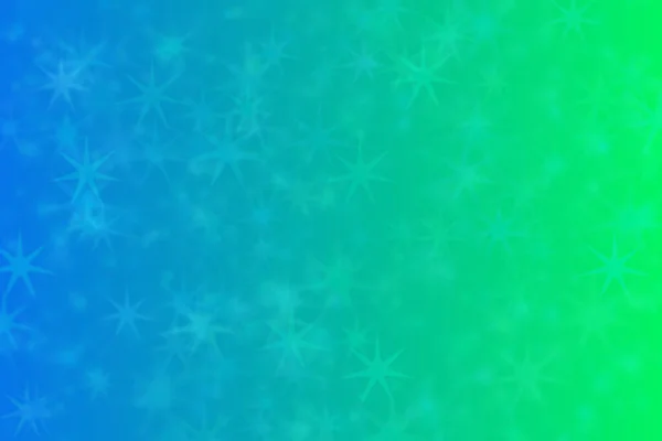 Grüne Und Blaue Abstrakte Defokussierte Hintergrund Mit Sternförmigen Bokeh Flecken — Stockfoto