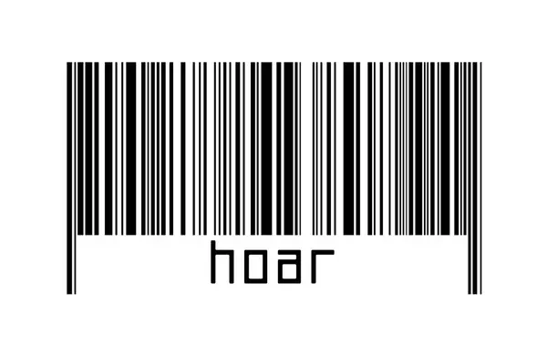 Barcode Witte Achtergrond Met Onderstaande Inscriptie Begrip Handel Mondialisering — Stockfoto