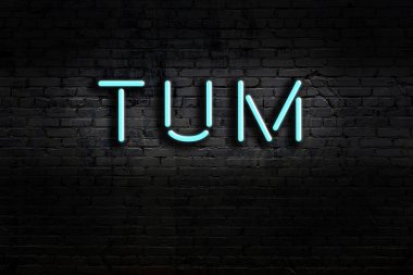 Geceleri duvarda neon levhası var. Yazı tuşu