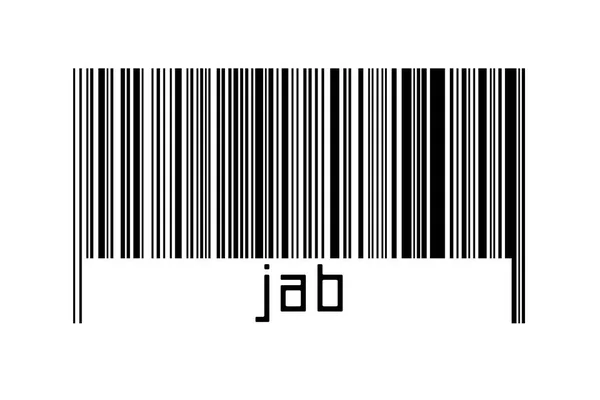 Digitaliseringsconcept Barcode Van Zwarte Horizontale Lijnen Met Daaronder Inscriptie Jab — Stockfoto