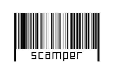 Dijitalleştirme kavramı. Altında yazıtlar bulunan siyah yatay çizgilerin barkodu.