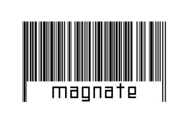 Dijitalleştirme kavramı. Altında yazıt patronu olan siyah yatay çizgilerin barkodu.