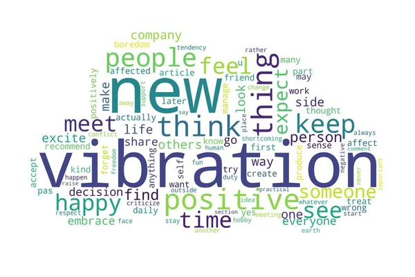 Word tag cloud on white background. Concept of new.