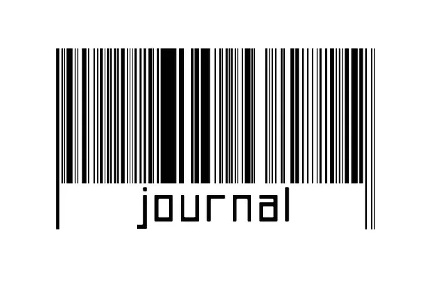 Digitaliseringskoncept Streckkod För Svarta Horisontella Linjer Med Inskription Journal Nedan — Stockfoto