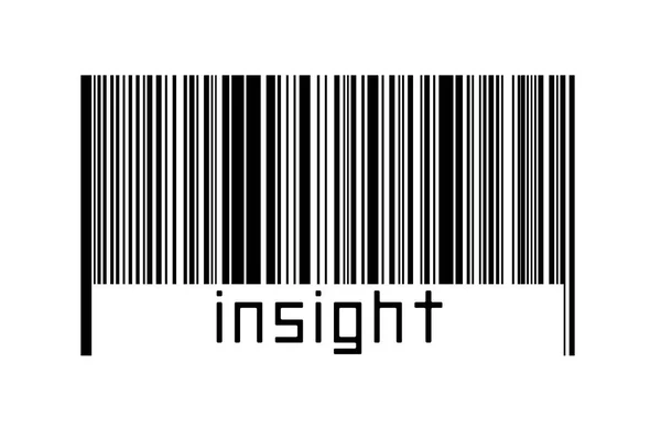 Barcode White Background Inscription Insight Concept Trading Globalization — Stock Photo, Image