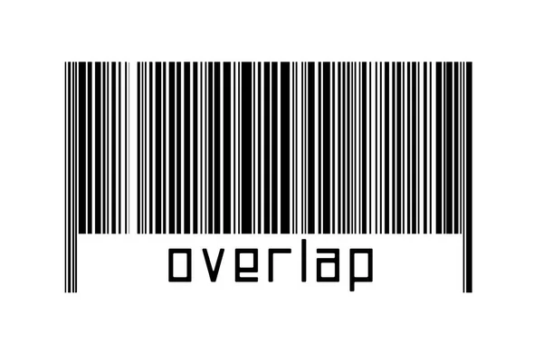 Digitalization Concept Barcode Black Horizontal Lines Inscription Overlap —  Fotos de Stock