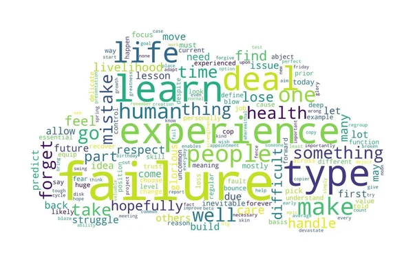 Word Cloud Failure Concept White Background — Stock Photo, Image