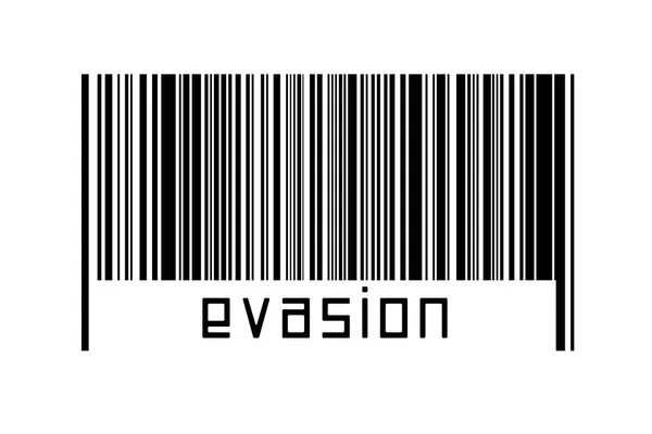 Barcode White Background Inscription Evasion Concept Trading Globalization — Foto de Stock