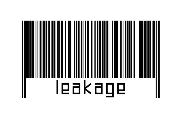 Barcode Λευκό Φόντο Διαρροή Επιγραφή Παρακάτω Έννοια Του Εμπορίου Και — Φωτογραφία Αρχείου