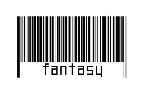 Digitalization Concept Barcode Black Horizontal Lines Inscription Fantasy — Foto de Stock