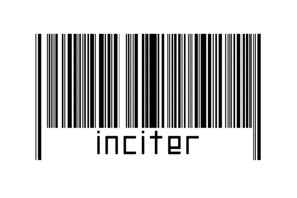 Digitalization Concept Barcode Black Horizontal Lines Inscription Inciter — Stock Photo, Image