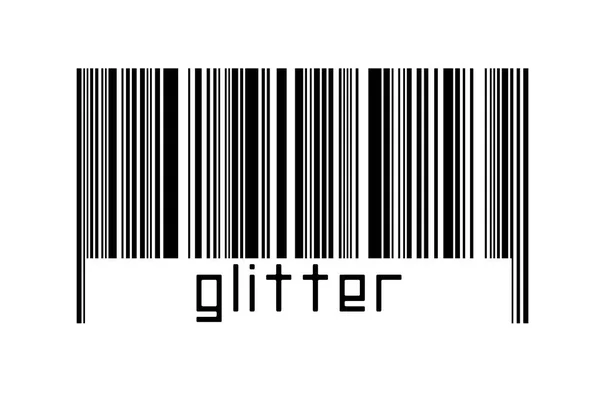 Digitalization Concept Barcode Black Horizontal Lines Inscription Glitter — Foto de Stock