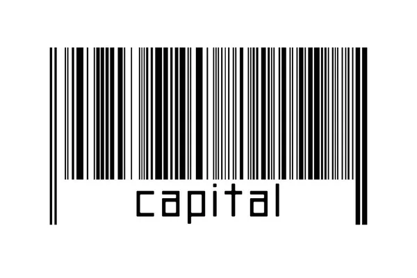 Barcode White Background Inscription Capital Concept Trading Globalization —  Fotos de Stock