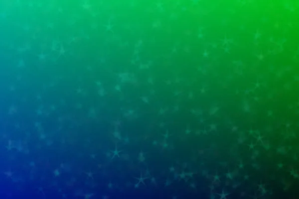 Harmonischer Verlauf Mit Übergängen Grüner Und Blauer Farben Und Sternförmigem — Stockfoto