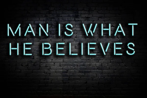 Smart Motivational Quotation Neon Sign Brick Wall Darkness — Stock Photo, Image