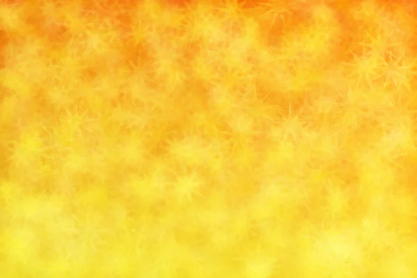 オレンジ色と黄色の抽象的な背景と星形のボケのスポット — ストック写真
