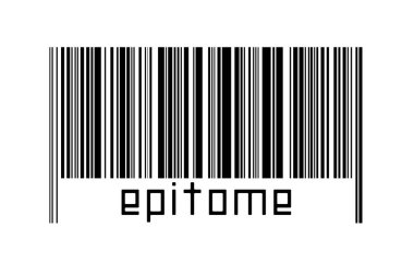 Beyaz arkaplanda barkod ve altında yazı var. Ticaret ve küreselleşme kavramı