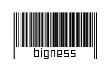 Beyaz arkaplanda barkod ve aşağıda da yazıtlar var. Ticaret ve küreselleşme kavramı