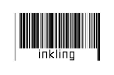 Dijitalleştirme kavramı. Altında yazı olan siyah yatay çizgilerin barkodu.